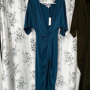 Teal Wrap Dress